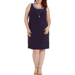 Plus Open Front Midi Two Piece Dress