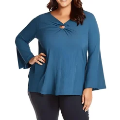 Plus O-Ring Ribbed Tunic Top