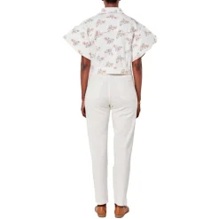 Plus Paige Printed Denim Denim Jacket