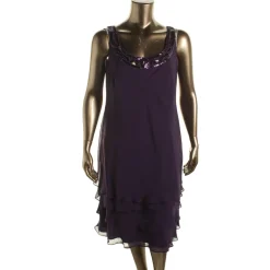 Plus 2PC Chiffon Dress With Jacket