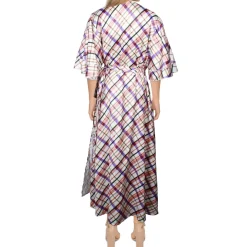 Plus Plaid Wrap Dress