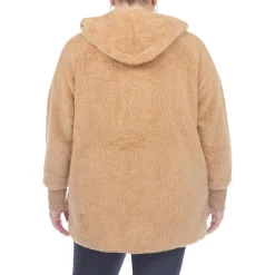 Plus Plush Long Sleeves Fleece Jacket