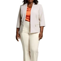 Plus Pocket Open-Front Blazer