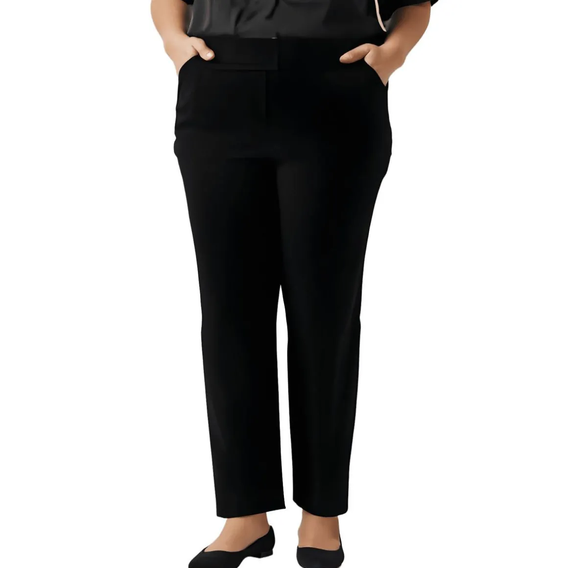 Plus Pocket Straight Leg Pants