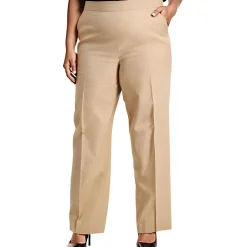 Plus Pocket Linen Wide Leg Pants