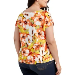 Plus Printed Blouse