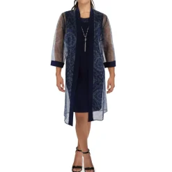 Plus Printed Two Piece Dress