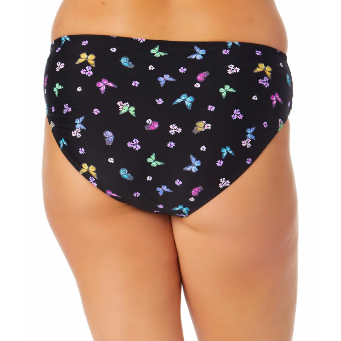 Plus Printed Ruched Swim Bottom Separates