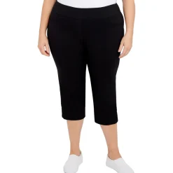 Plus Pull On Stretch Capri Pants