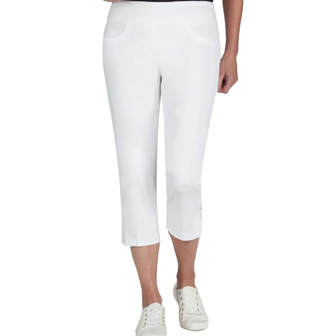 Plus Pull On Stretch Capri Pants