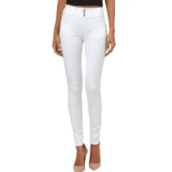 Plus Push Up Stretch Denim Tapered Leg Jeans