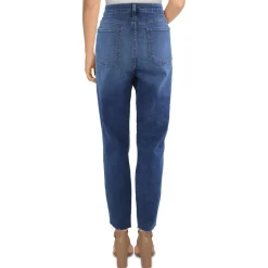 Plus Raw Hem Denim Ankle Jeans