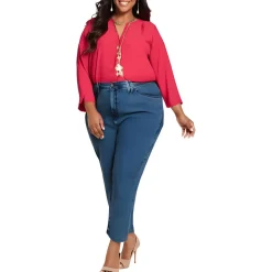 Plus Relaxed Denim Straight Leg Jeans