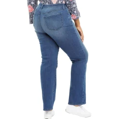 Plus Relaxed Light Wash Straight Leg Jeans