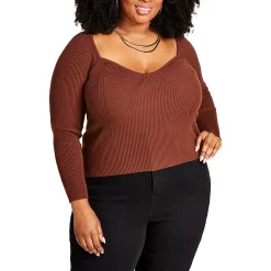 Plus Ribbed Rayon Pullover Sweater