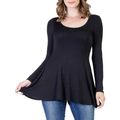 Plus Scoopneck Swing Pullover Top