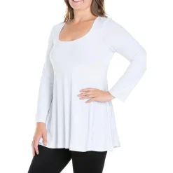Plus Scoopneck Swing Pullover Top