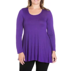 Plus Scoopneck Swing Pullover Top
