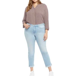 Plus Sheri Tummy Slimming Denim Ankle Pants