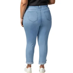 Plus Sheri Tummy Slimming Denim Ankle Pants