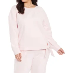 Plus Side Tie Cotton Sweatshirt