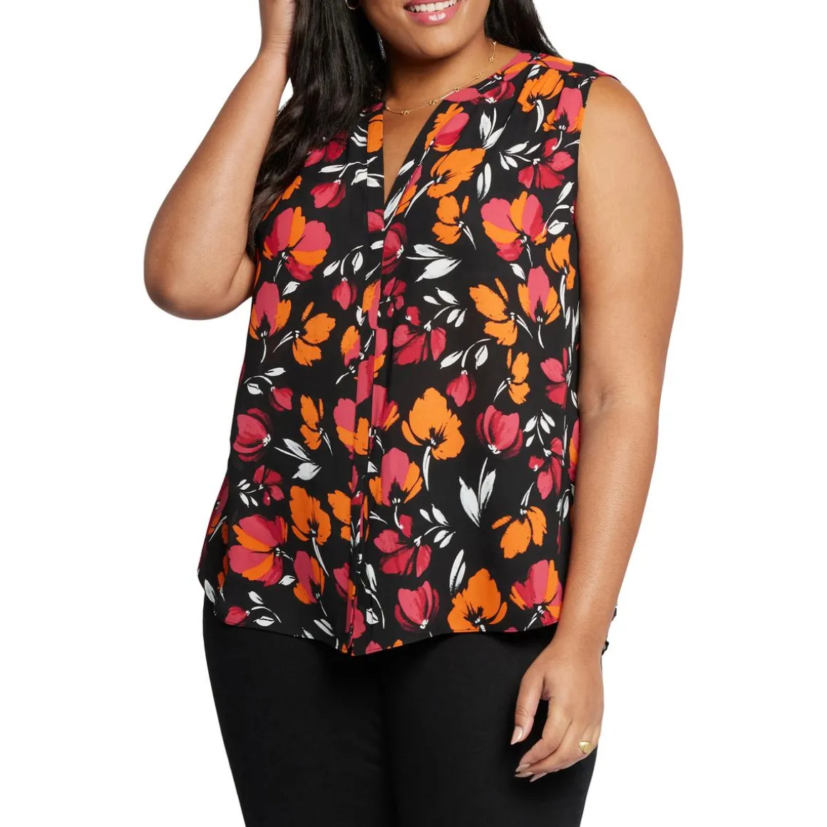 Plus Sleeveless Blouse