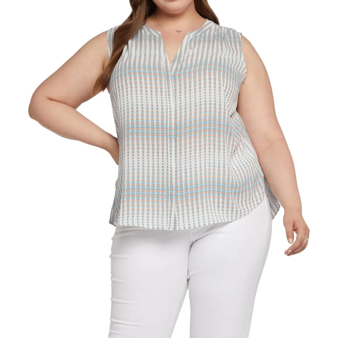 Plus Sleeveless Blouse