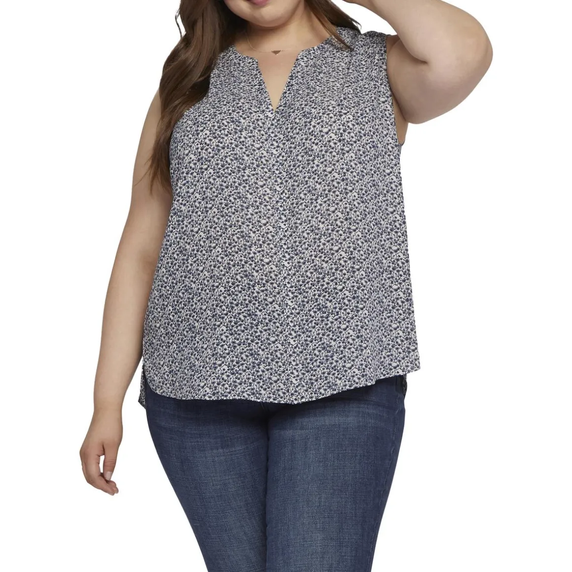 Plus Sleeveless Blouse