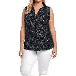 Plus Sleeveless Blouse