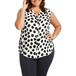 Plus Sleeveless Blouse