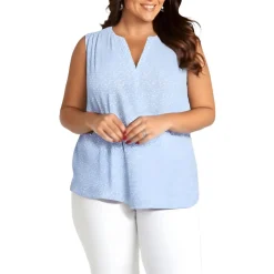 Plus Sleeveless Blouse