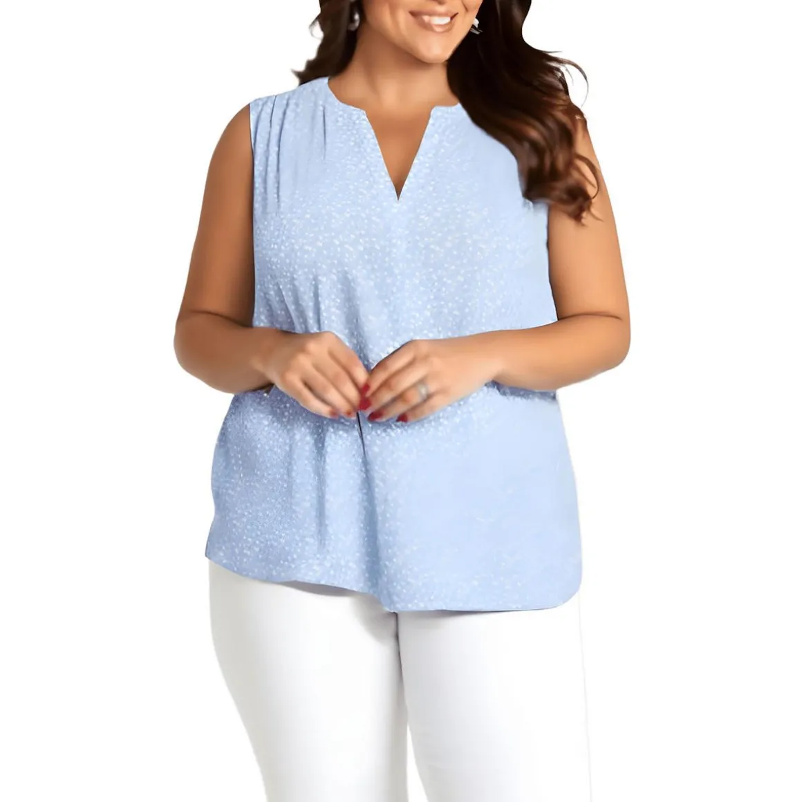 Plus Sleeveless Blouse