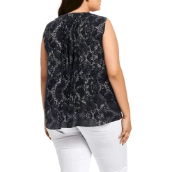 Plus Sleeveless Blouse