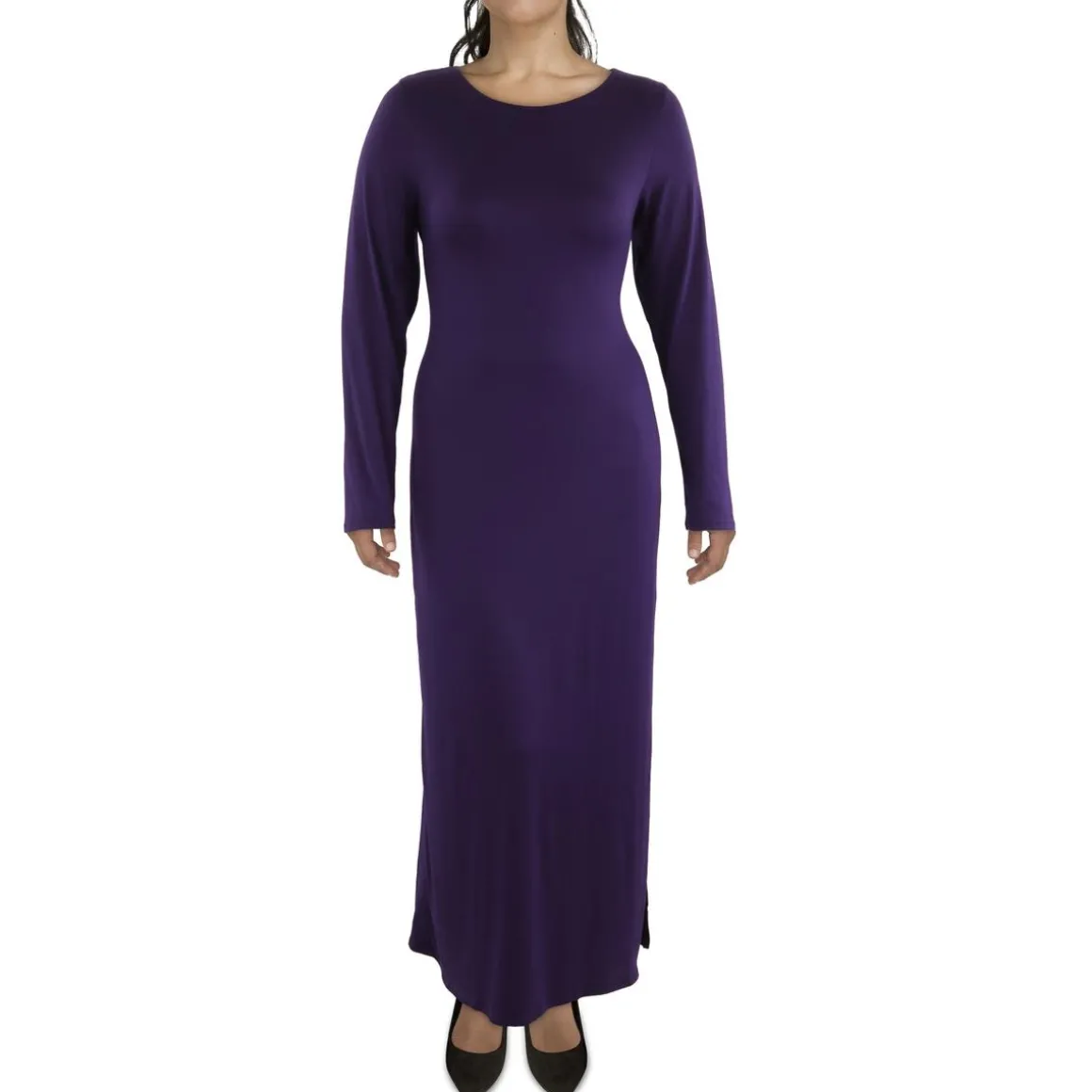 Plus Solid Maxi Dress