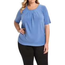 Plus Solid Pullover Top