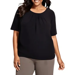 Plus Solid Pullover Top