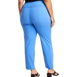 Plus Solid Straight Leg Pants