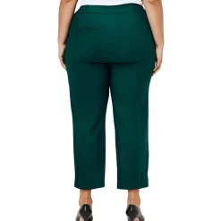 Plus Solid Straight Leg Pants