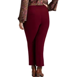 Plus Solid Straight Leg Pants