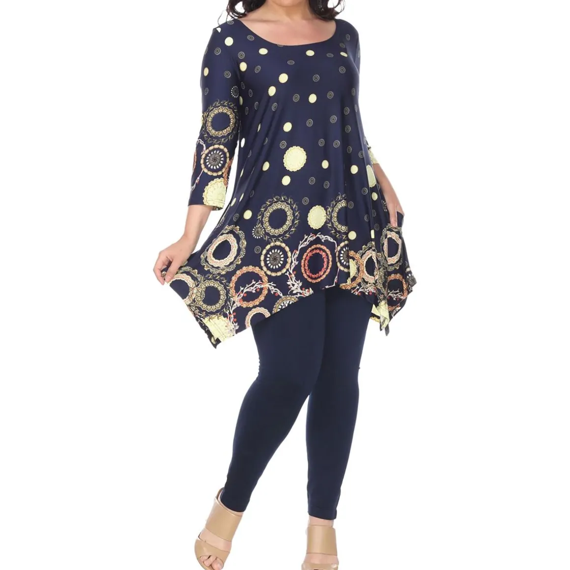 Plus Solid Tunic Top