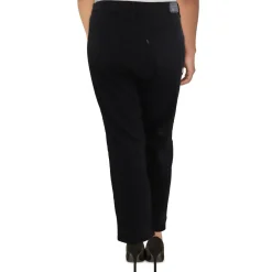 Plus Solid Denim Straight Leg Jeans