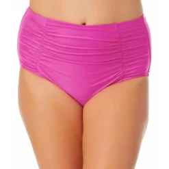Plus Solid High-Waist Swim Bottom Separates