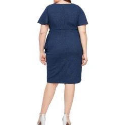 Plus Sparkle Midi Sheath Dress