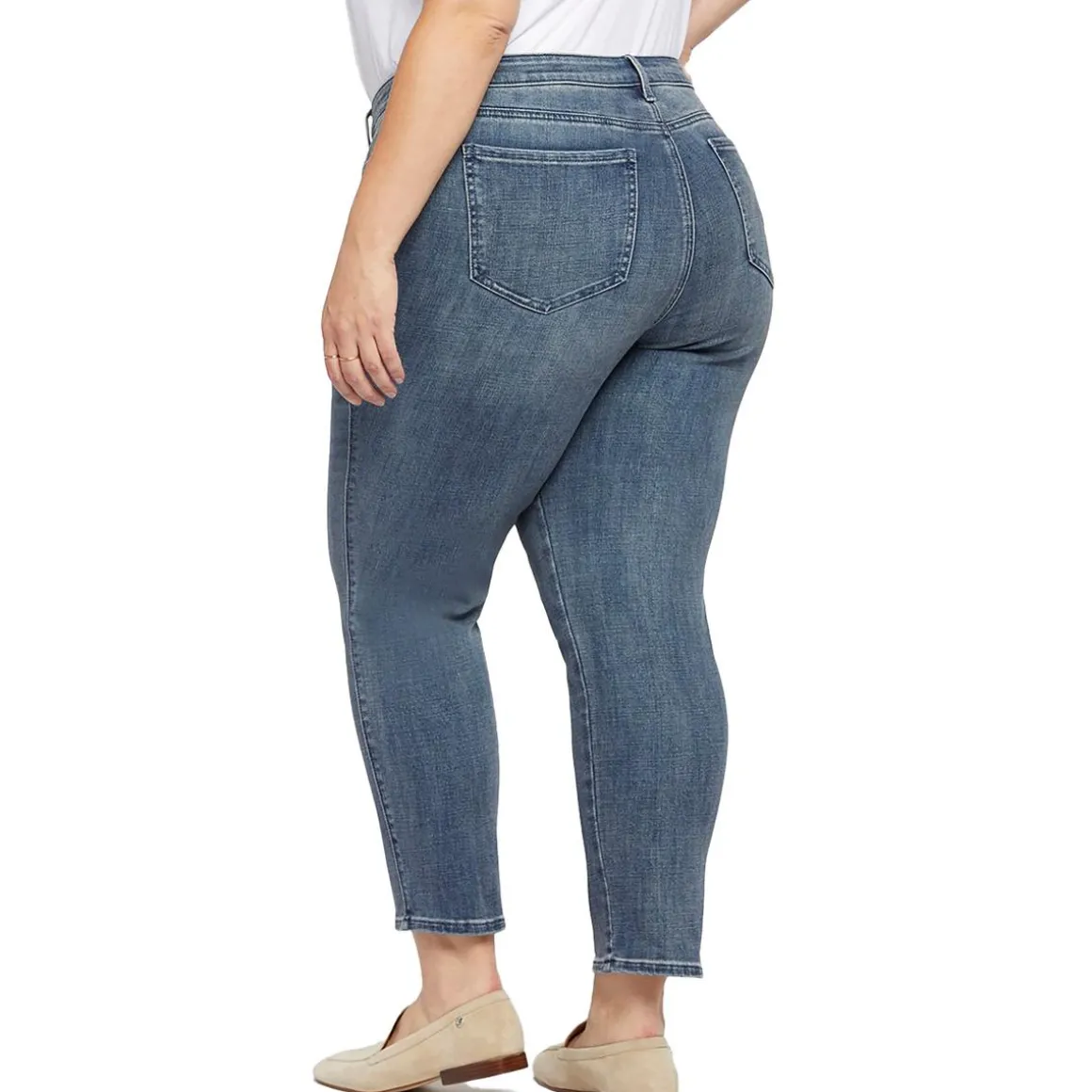 Plus Stella Tapered Medium Wash Ankle Jeans