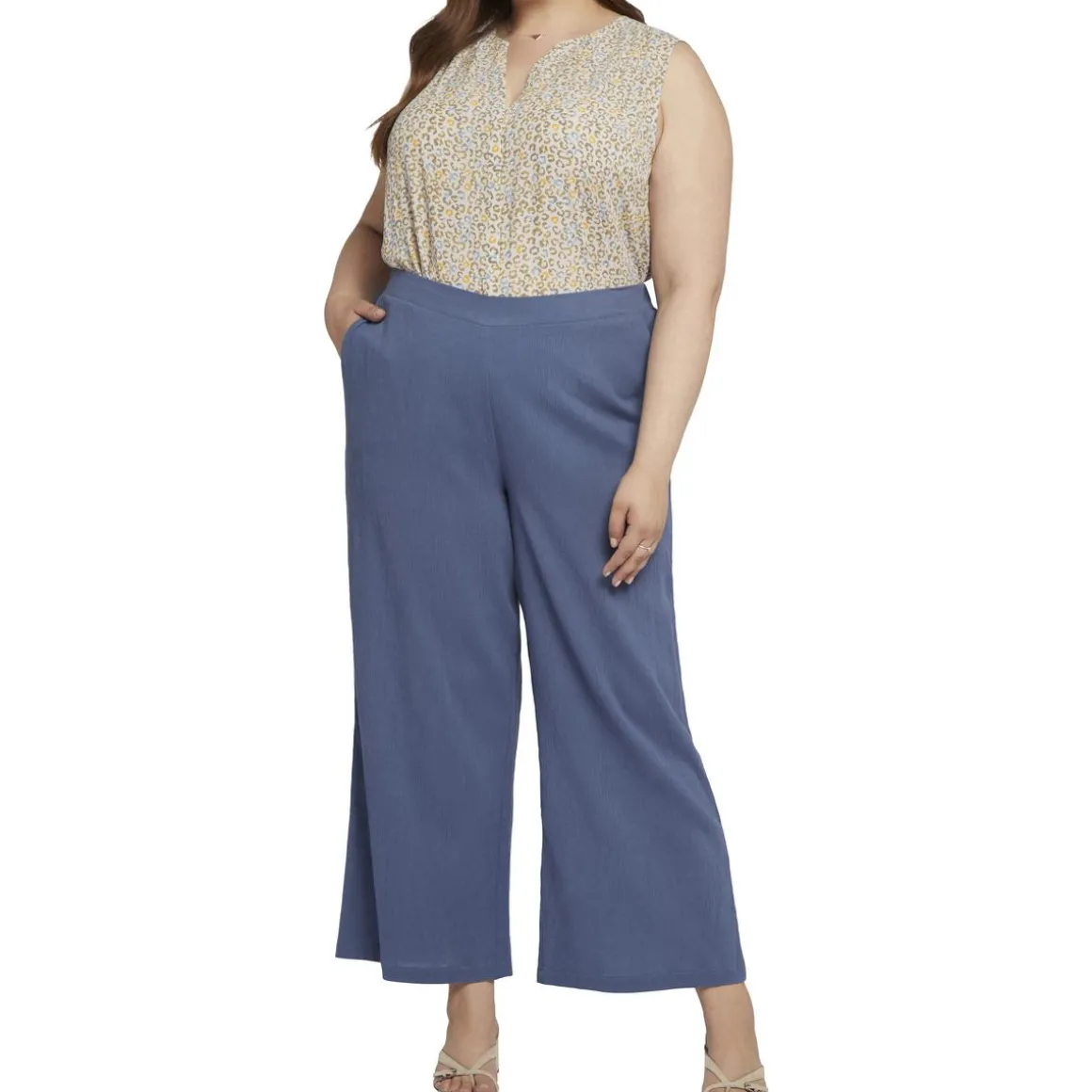 Plus Stretch Cotton Straight Leg Pants