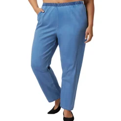 Plus Stretch Cotton Straight Leg Pants