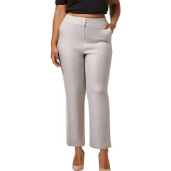 Plus Stretch Crepe Straight Leg Pants