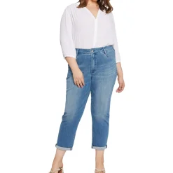 Plus Stretch Denim Cropped Jeans