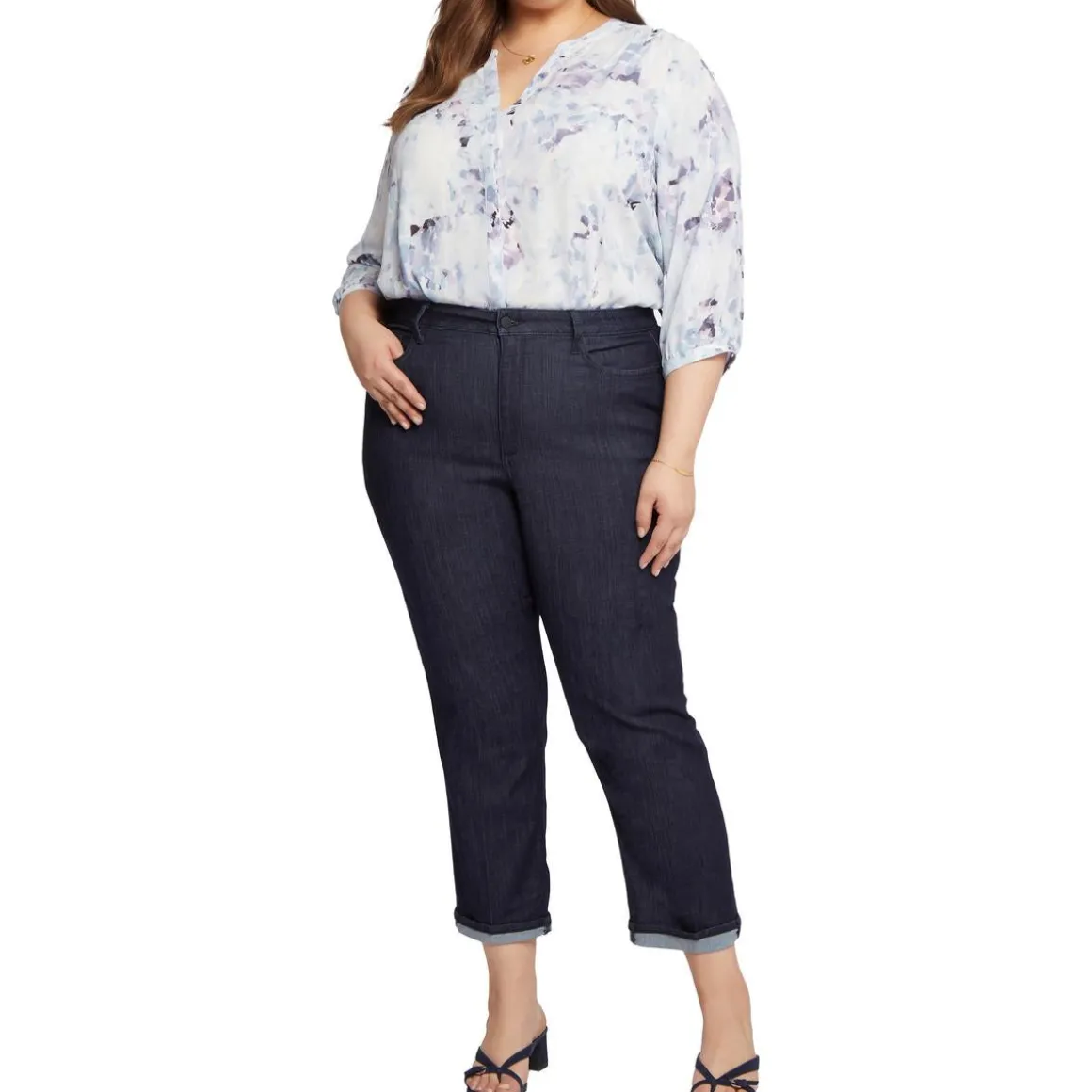 Plus Stretch Denim Straight Leg Jeans