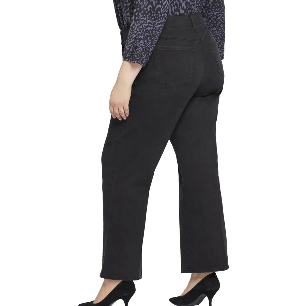 Plus Stretch Denim Wide Leg Jeans